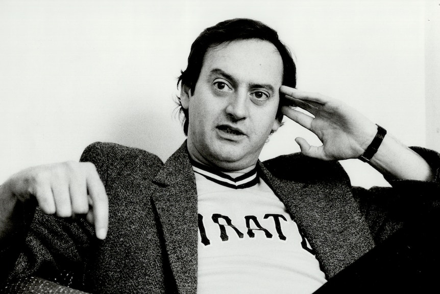 Comedian Joe Flaherty in 1982 while he was starring in Canadian sketch show SCTV.