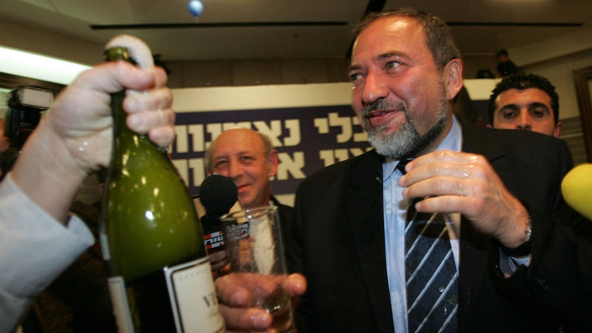 Lieberman celebrates electoral triumph