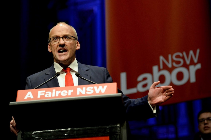 New South Wales Labor Party Leader Luke Foley during the NSW State Labor Conference at Sydney Town Hall, in Sydney.