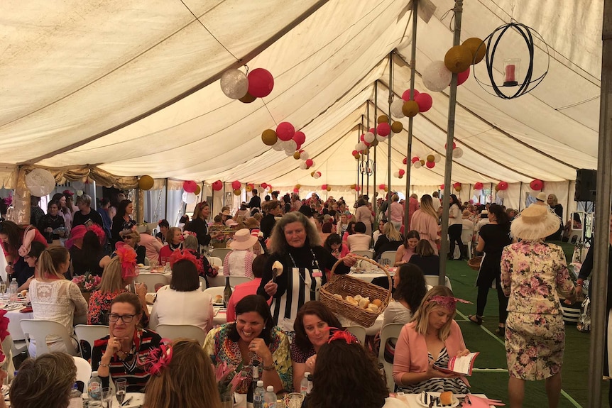 Lunch is served at Weengallon's annual Pink Ladies Day