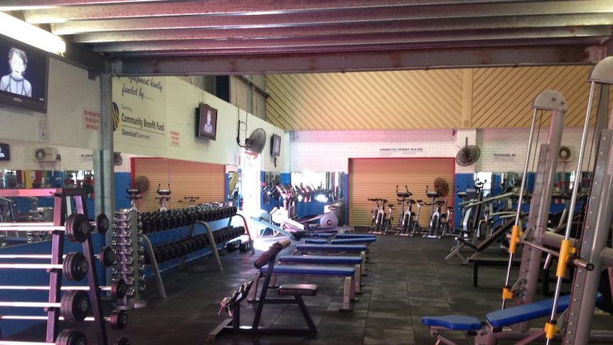 Weight lifting equipment at the Pine Rivers gym, where Ben Shaw was critically injured.