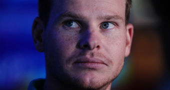Cricketer Steve Smith with concerned look his face