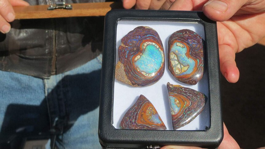 Opals found in mines in western Queensland.