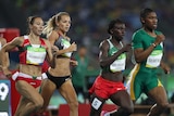 Caster Semenya leads the field in the women's 800-metre final.