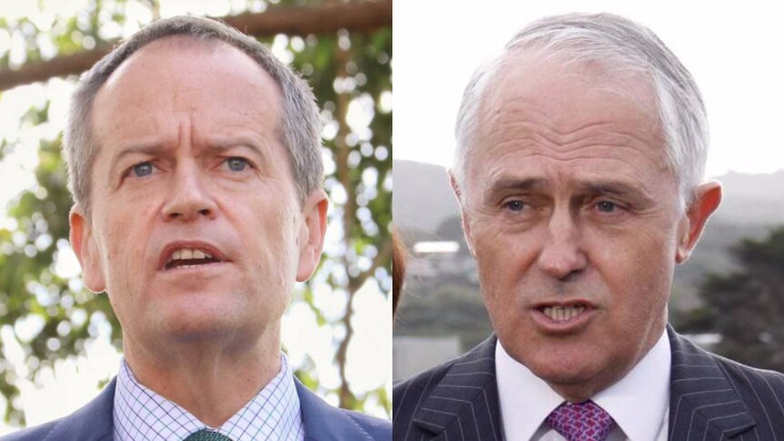 Bill Shorten and Malcolm Turnbull on the campaign trail.