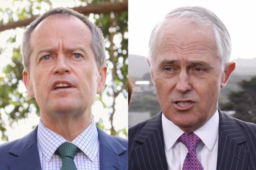 Bill Shorten and Malcolm Turnbull on the campaign trail.