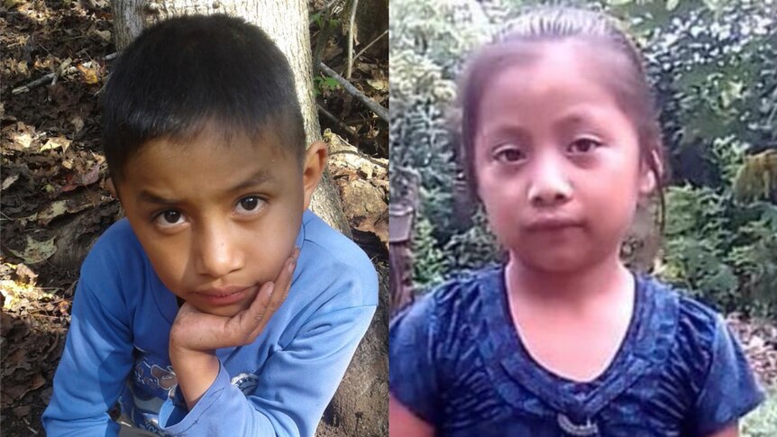 A composite image of Felipe Gomez Alonzo, 8, and Jakelin Caal, 7, who died in US custody.