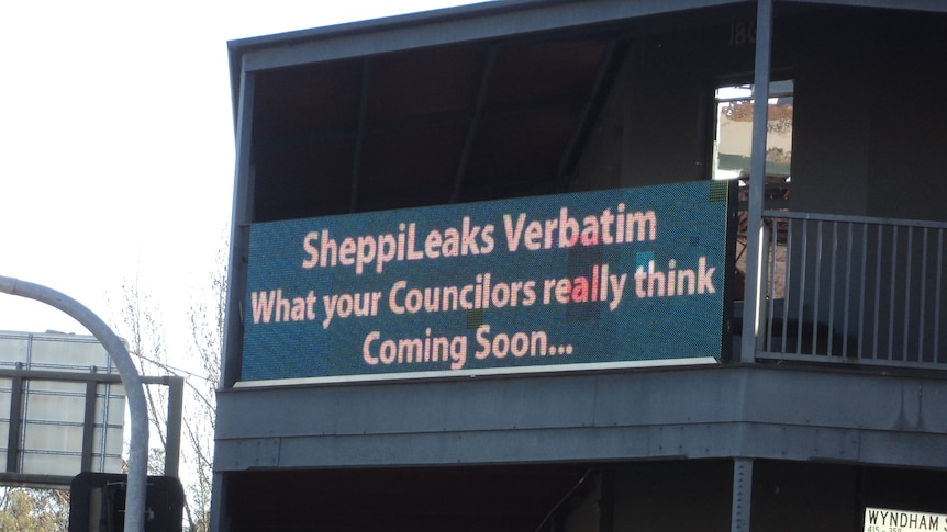 Council leaks flagged on Shepparton billboard