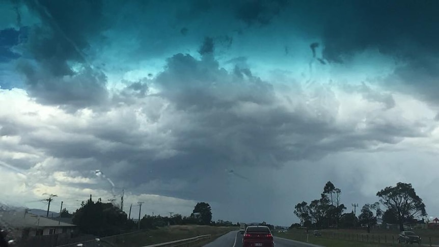 Hail storms sweep across south-east Tasmania