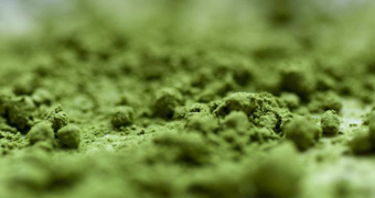 Green matcha powder