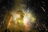 Terrigal fireworks erupt everywhere after barge caught alight