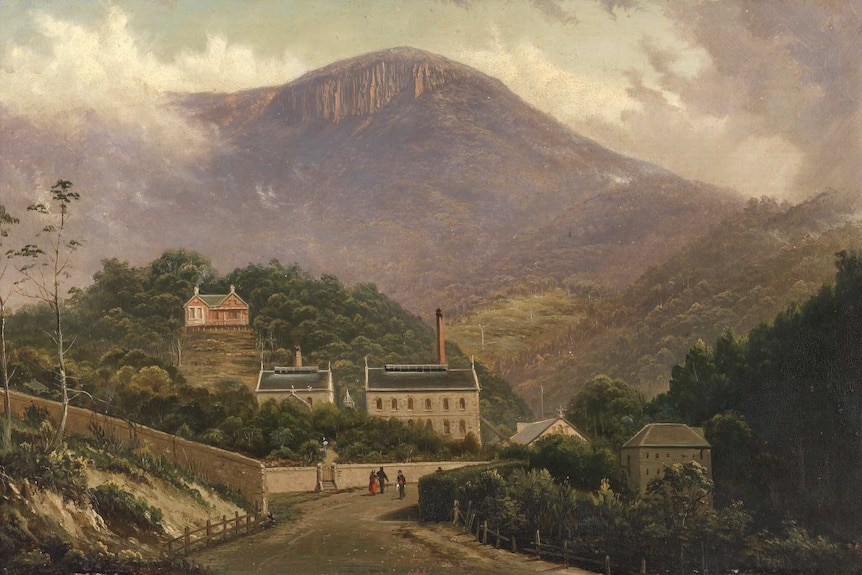 Painting of Mount Wellington and Cascade Brewery by Haughton Forrest (c1890)