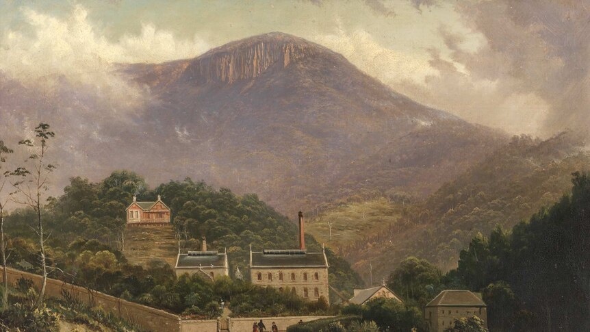 Painting of Mount Wellington and Cascade Brewery by Haughton Forrest (c1890)