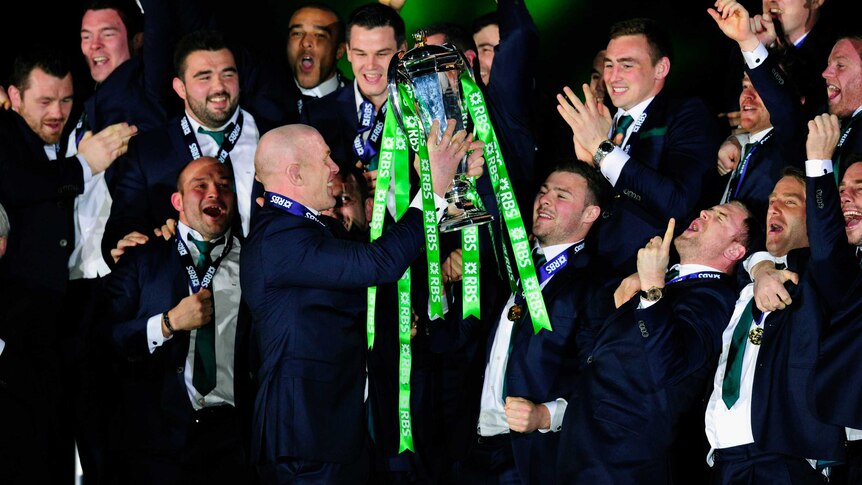 Ireland celebrates defending Six Nations title