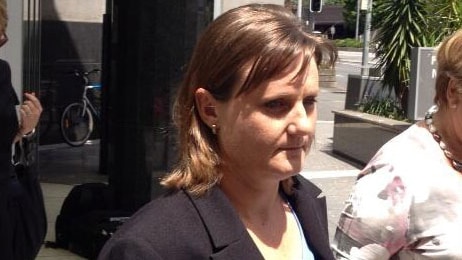Emma Driscoll outside court in Brisbane today.