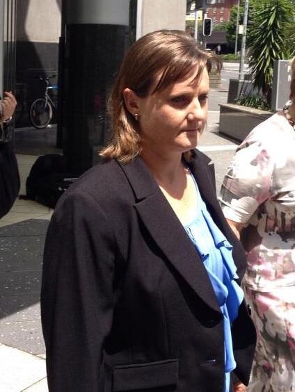 Emma Driscoll outside court in Brisbane today.