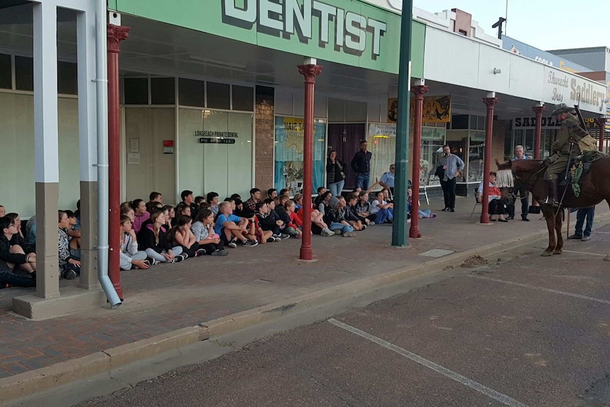 Students from Emmanuel Catholic Primary School in Longreach as part of their school camp.