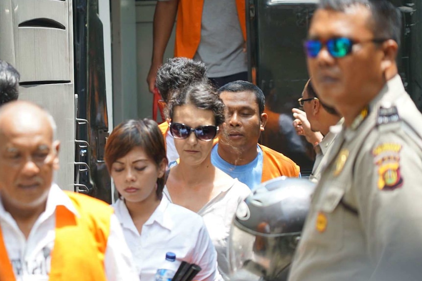 Sara Connor arrives at court in Bali