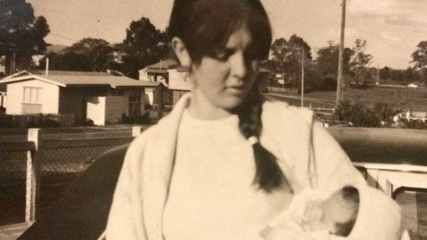 Lorelle Palaszczuk holding baby Annastacia Palaszczuk at home in Oxley.