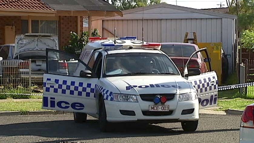 A police car outside a house in Melbourne