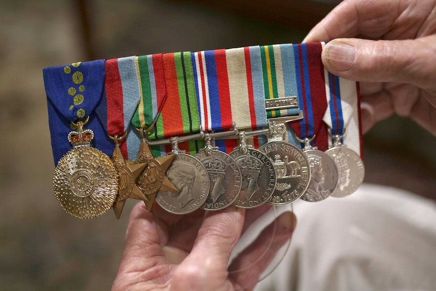 Bill Grayden's military medals from the Kokoda campaign