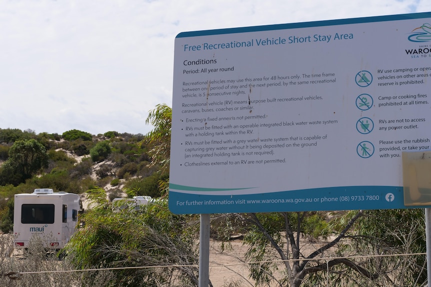 A sign for the Preston beach rest area