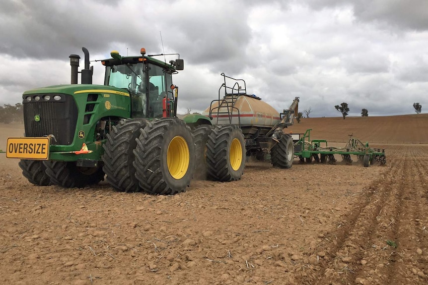 Wheat sowing near Harden, NSW