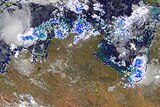 Satellite image shows weather activity in northern Australia.