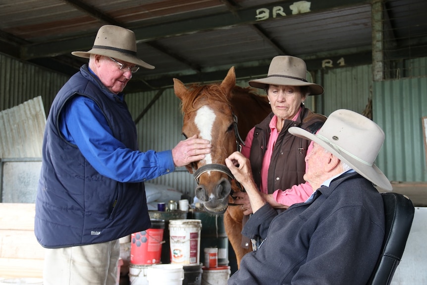 Dick Vincent and his 'apprentices'