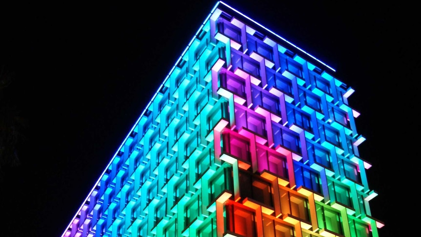 Perth City Council House at night