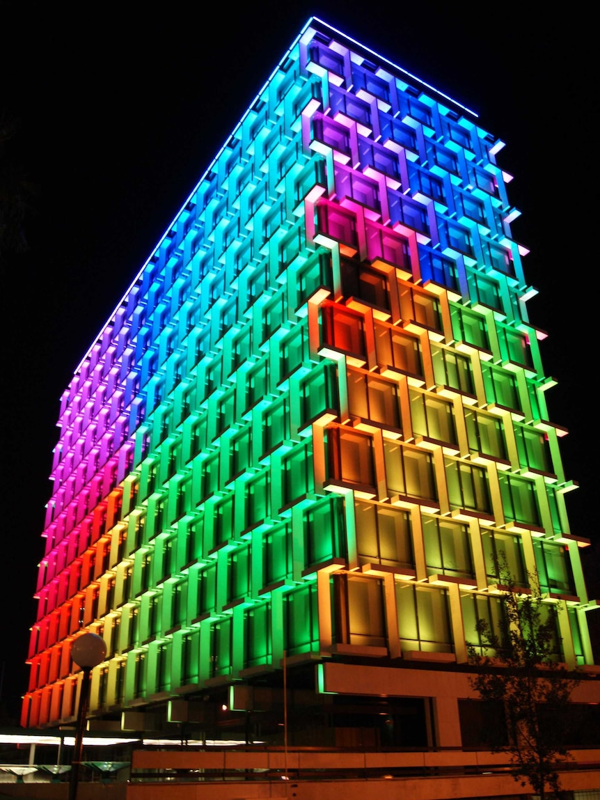 Perth City Council House at night