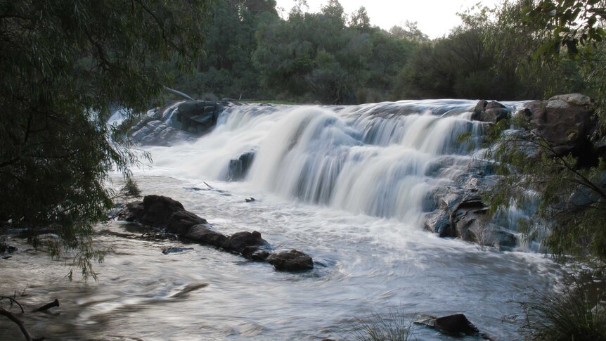 Waterfalls flow at the Margaret River
