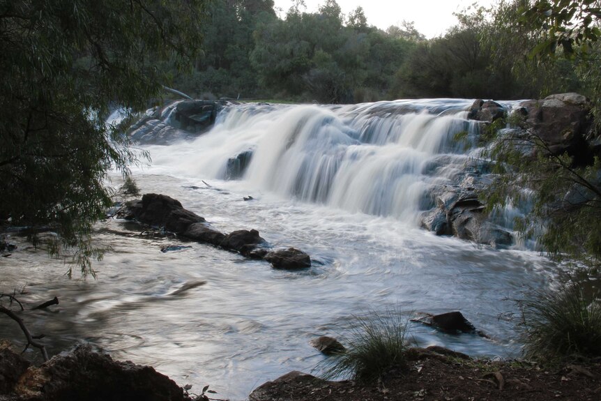 Waterfalls flow at the Margaret River