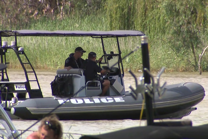 SA Police water operations boat on the Murray River.