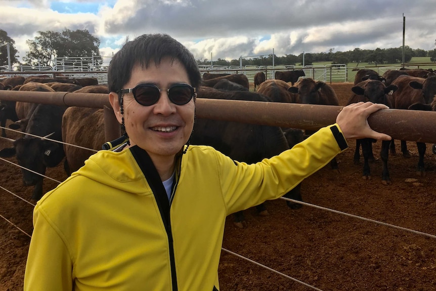 Singaporean businessman Bruce Cheung from Pardoo station at a property in Wundowie.