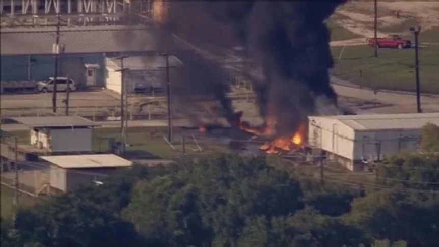 The fire prompted authorities to evacuate a 2.4-kilometre radius around the factory.