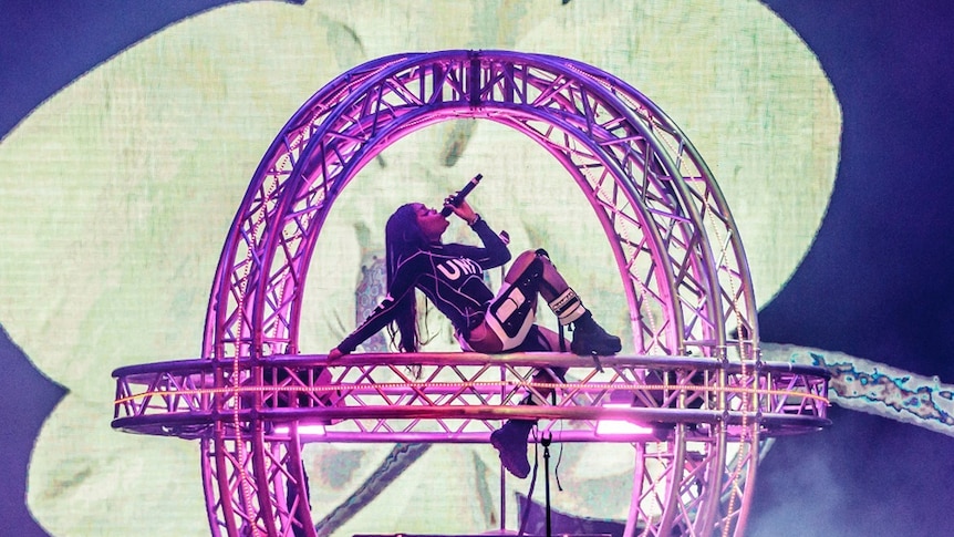 SZA performing at the Amphitheatre At Splendour In The Grass, 21 July 2019