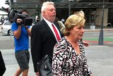 Denise and Bruce Morcombe arrive for committal hearing.