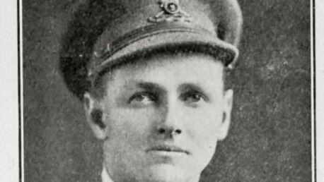 A black and white portrait photo of Eric Doyle, a Brisbane Grammar School old boy who served in WWI.