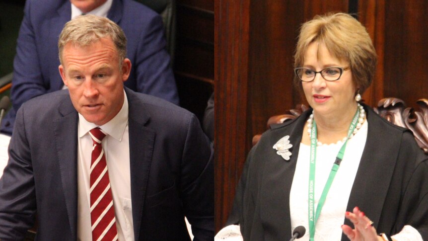 Premier Will Hodgman and Speaker Sue Hickey