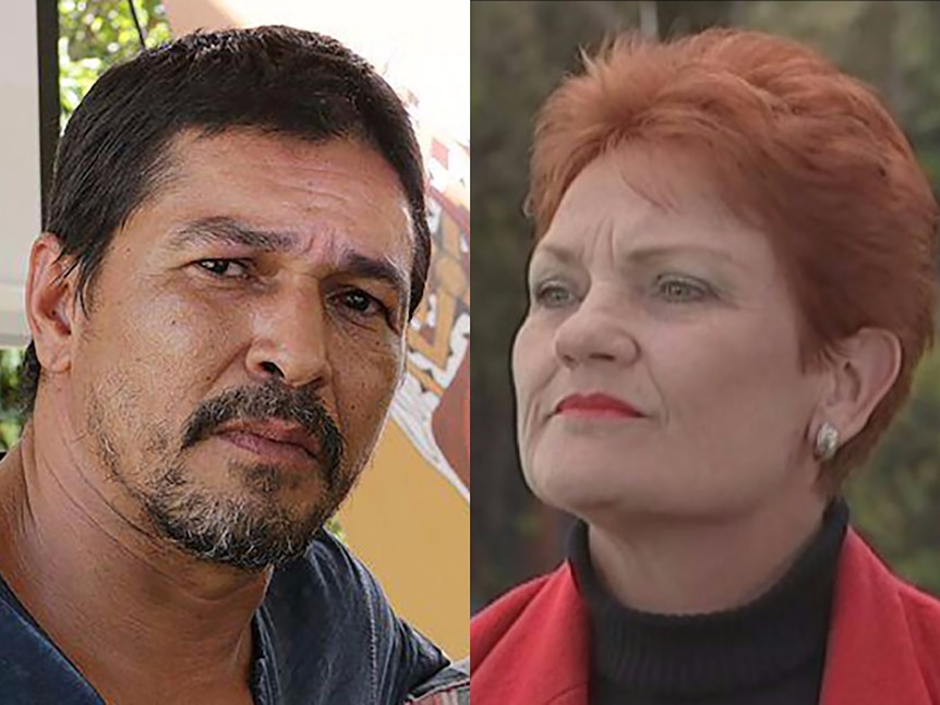 Gulf Indigenous leader Murandoo Yanner and Queensland Senator-elect Pauline Hanson