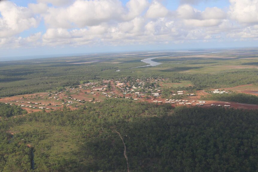 Aerial photo of Wadeye community