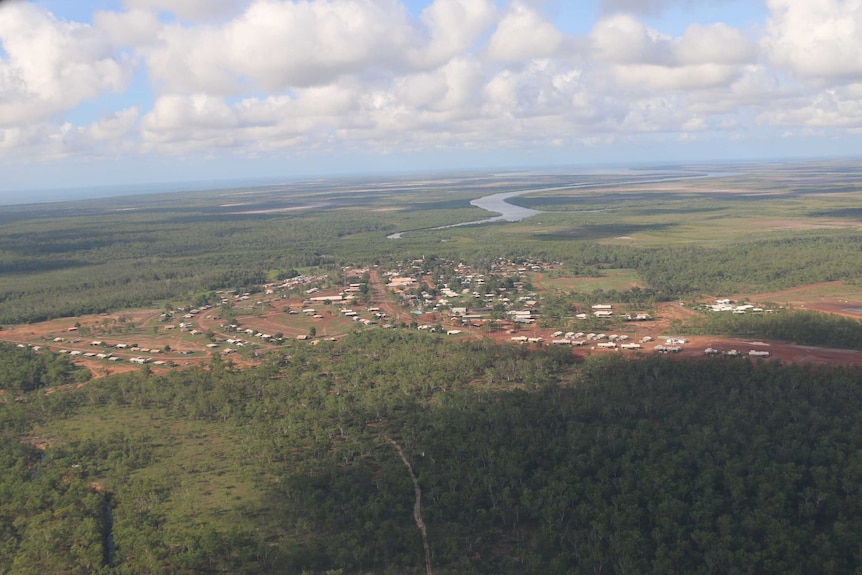 Aerial photo of Wadeye community.