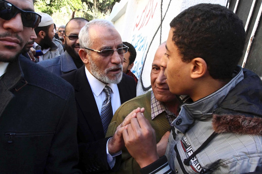 Mohammed Badie, lead of the Muslim Brotherhood in Egypt, Dec 2012