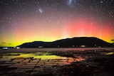 Time lapse of Aurora Australis captured at Eaglehawk Neck