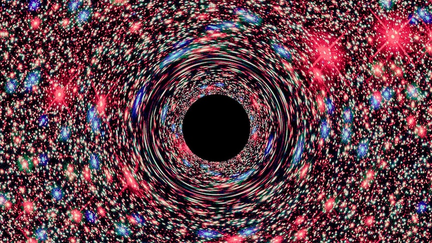 Stars warp and condense around a supermassive black hole.