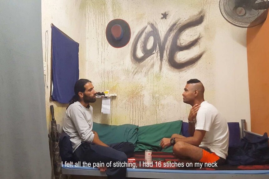 Behrouz Boochani interviews a detainee