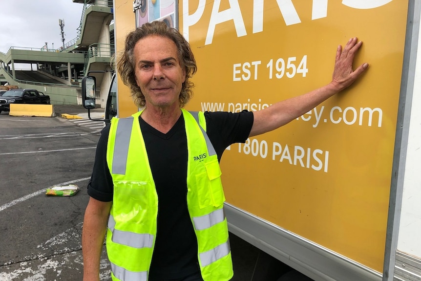 Chris Parisi in front of his truck