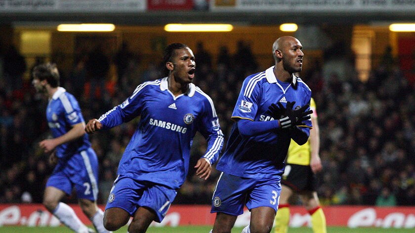 Reunited in China? Didier Drogba (L) is said to be moving to the same club former Chelsea team-mate Nicolas Anelka joined.