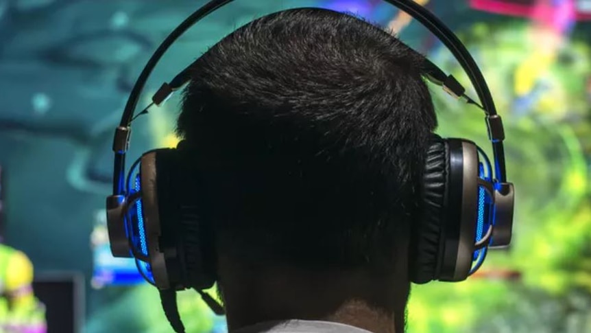 A man wearing headphones.